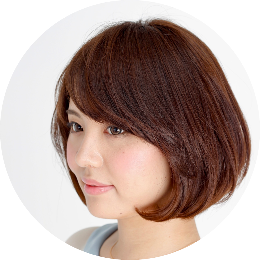 キレイな丸みの骨格くせ毛補正カット